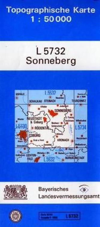 Topographische Karte Bayern Sonneberg