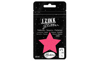 Třpytky IZINK Glitter velikost S - broskvová růžová, 60 ml