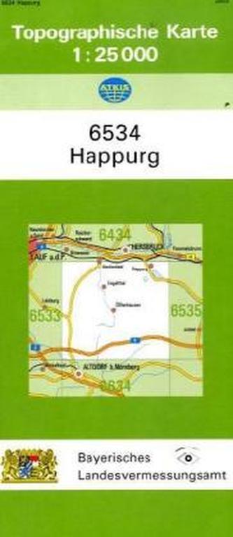 Topographische Karte Bayern Happurg