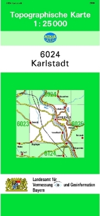 Topographische Karte Bayern Karlstadt