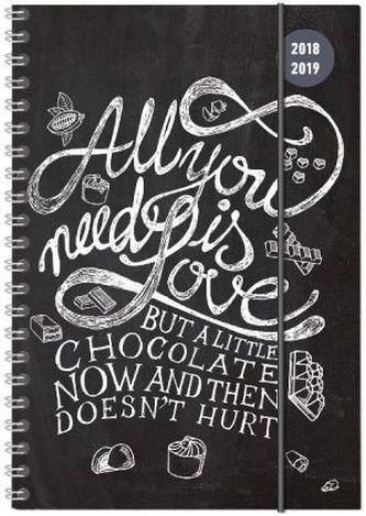 Collegetimer A5 Woche Chalkboard Ringbuch 2018/2019