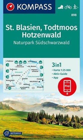 Kompass Karte St. Blasien, Todtmoos, Hotzenwald, Naturpark Südschwarzwald
