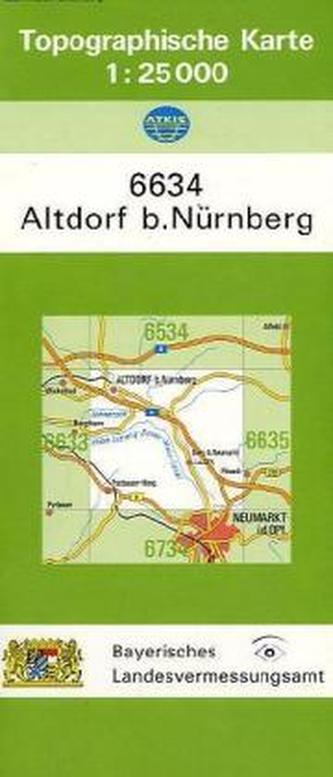 Topographische Karte Bayern Altdorf b. Nürnberg