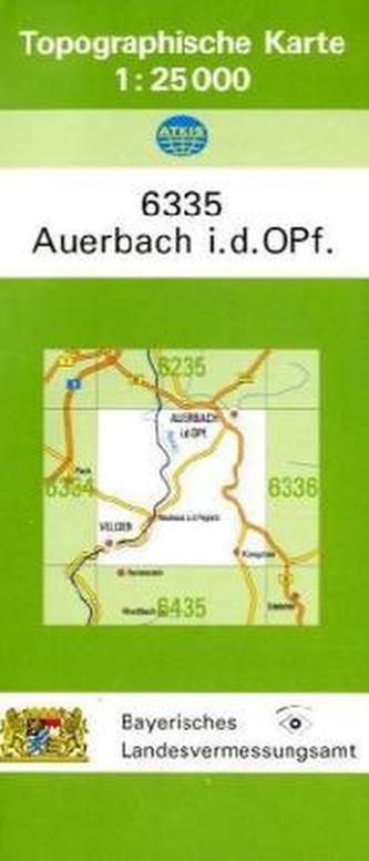 Topographische Karte Bayern Auerbach i. d. OPf.