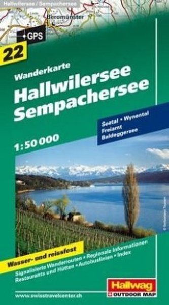 Hallwag Outdoor Map Hallwilersee, Sempachersee