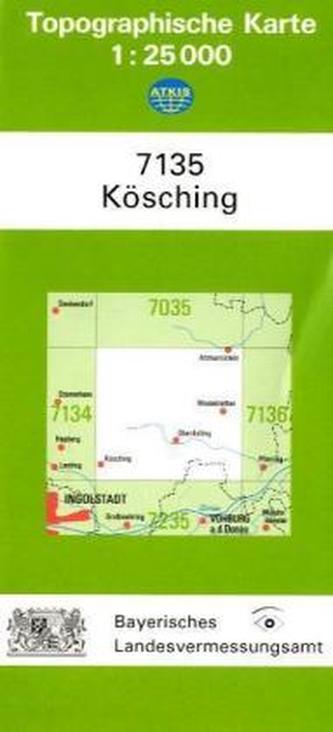 Topographische Karte Bayern Kösching