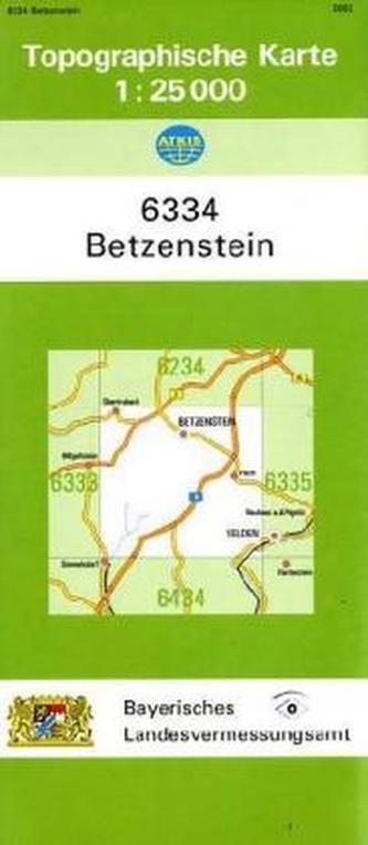Topographische Karte Bayern Betzenstein