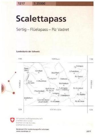 Landeskarte der Schweiz Scalettapass