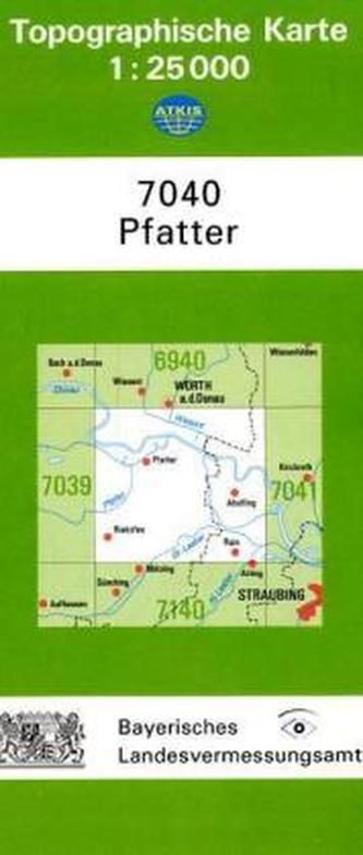 Topographische Karte Bayern Pfatter