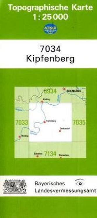 Topographische Karte Bayern Kipfenberg