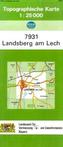 Topographische Karte Bayern Landsberg am Lech