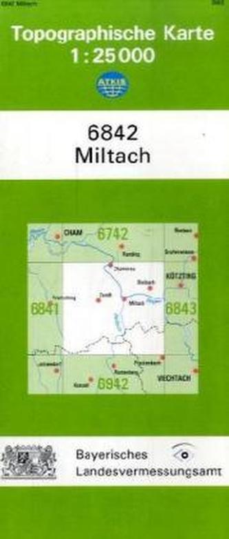 Topographische Karte Bayern Miltach