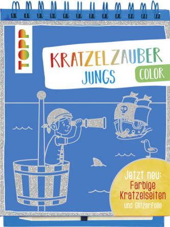 Kratzelzauber Color Jungs, m. Holzstift