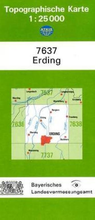 Topographische Karte Bayern Erding