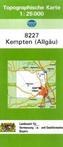 Topographische Karte Bayern Kempten (Allgäu)