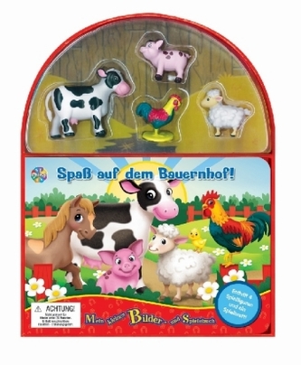 Spaß auf dem Bauernhof, Spielbuch + 4 Spielfiguren + ausklappbare Spielmatte