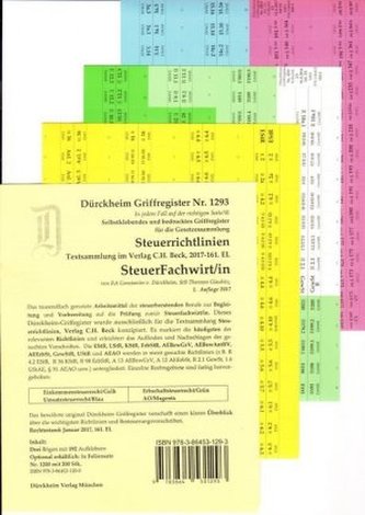 Steuerrichtlinien -SteuerFachwirt/in- Griffregister Nr. 1293 (2017)