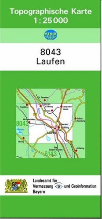 Topographische Karte Bayern Laufen