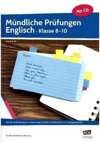 Mündliche Prüfungen Englisch - Klasse 8-10, m. CD-ROM