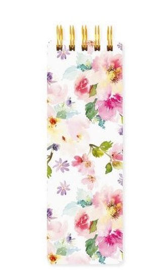 Report Journal: Floral Watercolour - Notizblock mit stabiler Ringbindung: Wasserfarbe geblümt