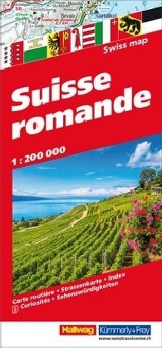 Hallwag Straßenkarte Suisse Romande 1:200 000