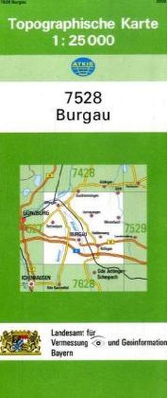 Topographische Karte Bayern Burgau
