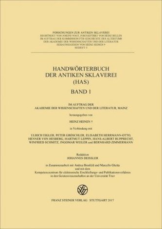 Handwörterbuch der antiken Sklaverei (HAS), Buchausgabe, 3 Teile