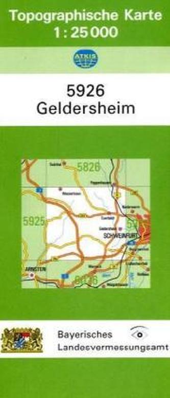 Topographische Karte Bayern Geldersheim