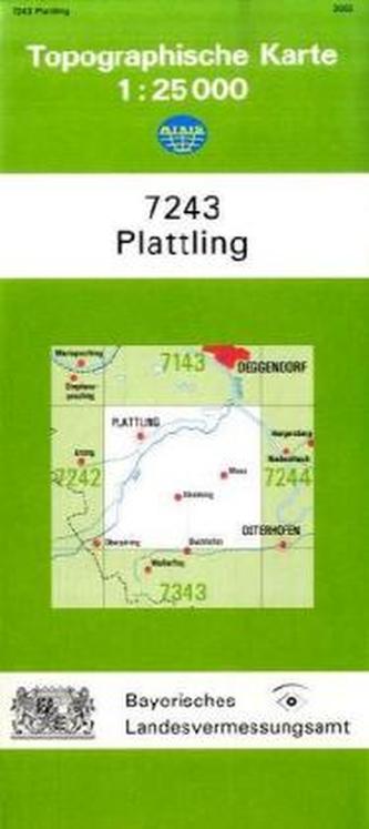 Topographische Karte Bayern Plattling