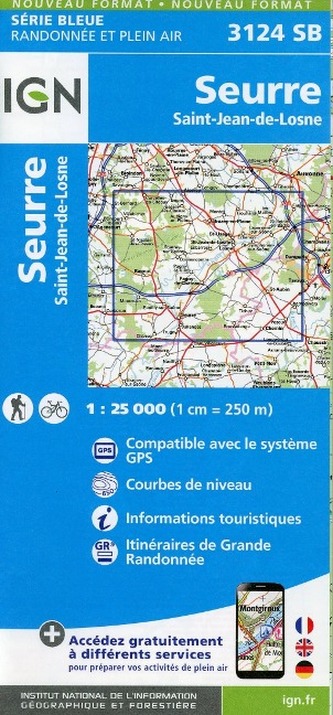IGN Karte, Serie Bleue Seurre