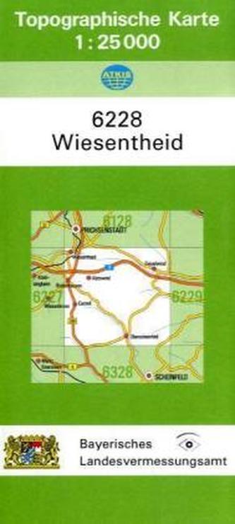Topographische Karte Bayern Wiesentheid