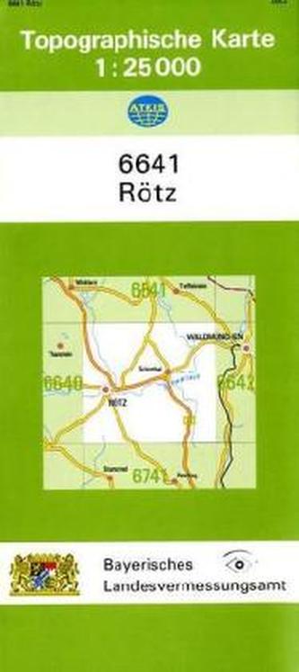 Topographische Karte Bayern Rötz