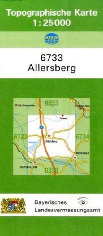 Topographische Karte Bayern Allersberg