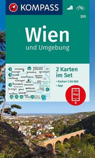 Kompass Karte Wien und Umgebung