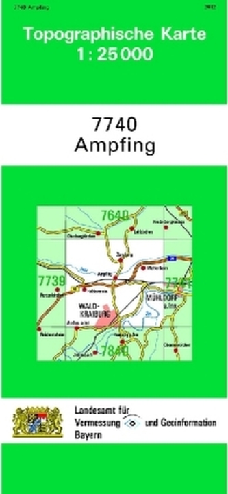 Topographische Karte Bayern Ampfing