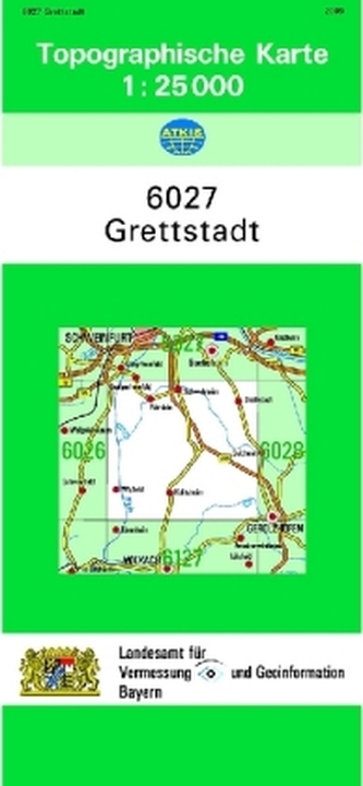 Topographische Karte Bayern Grettstadt