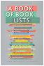 A Book of Book Lists