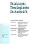 Salzburger Theologische Zeitschrift. 20. Jahrgang, 2. Heft 2016