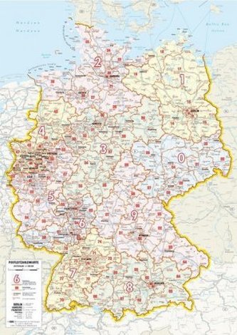 Whiteboard Postleitkarte Deutschland, Planokarte