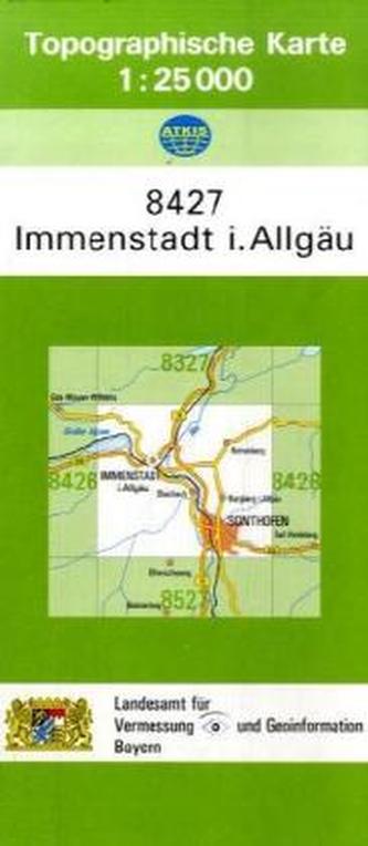 Topographische Karte Bayern Immenstadt i. Allgäu