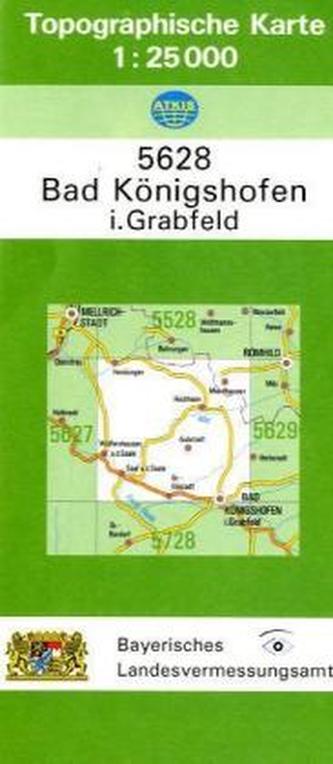 Topographische Karte Bayern Bad Königshofen i. Grabfeld