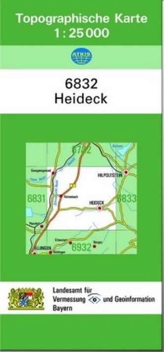Topographische Karte Bayern Heideck