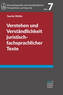 Verstehen und Verständlichkeit juristisch-fachsprachlicher Texte