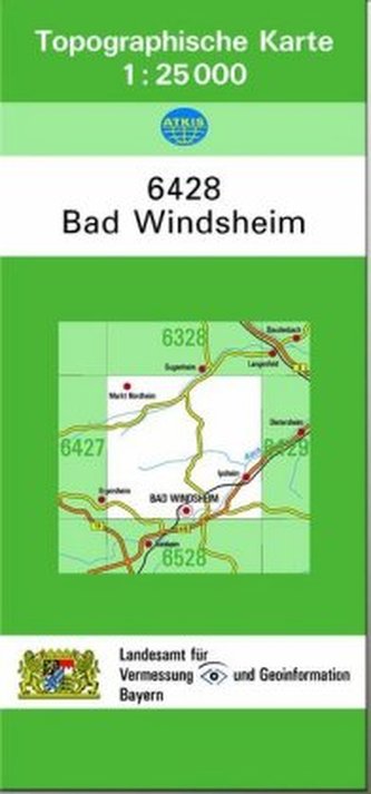 Topographische Karte Bayern Bad Windsheim