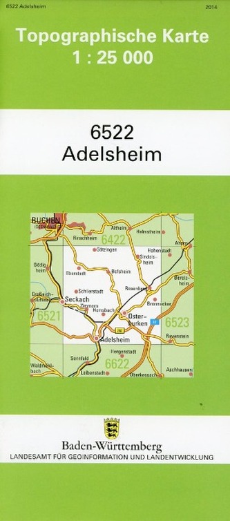 Topographische Karte Baden-Württemberg Adelsheim