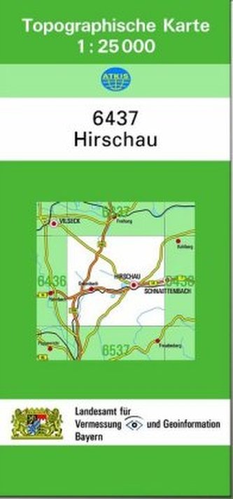 Topographische Karte Bayern Hirschau