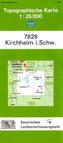Topographische Karte Bayern Kirchheim i. Schw.