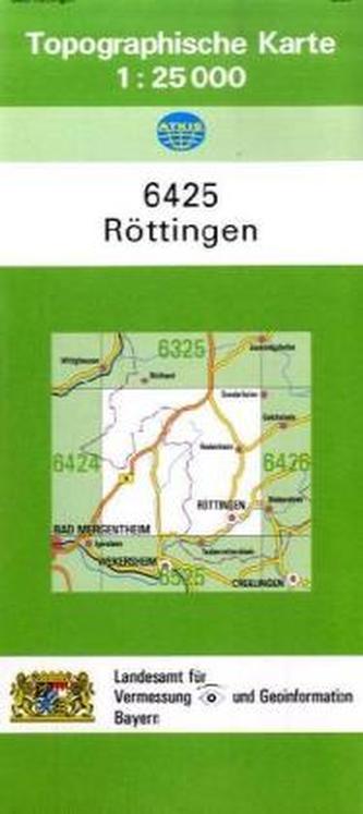 Topographische Karte Bayern Röttingen