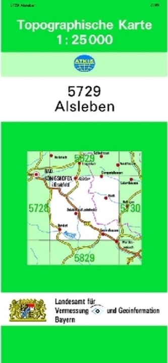 Topographische Karte Bayern Alsleben