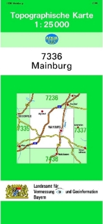 Topographische Karte Bayern Mainburg
